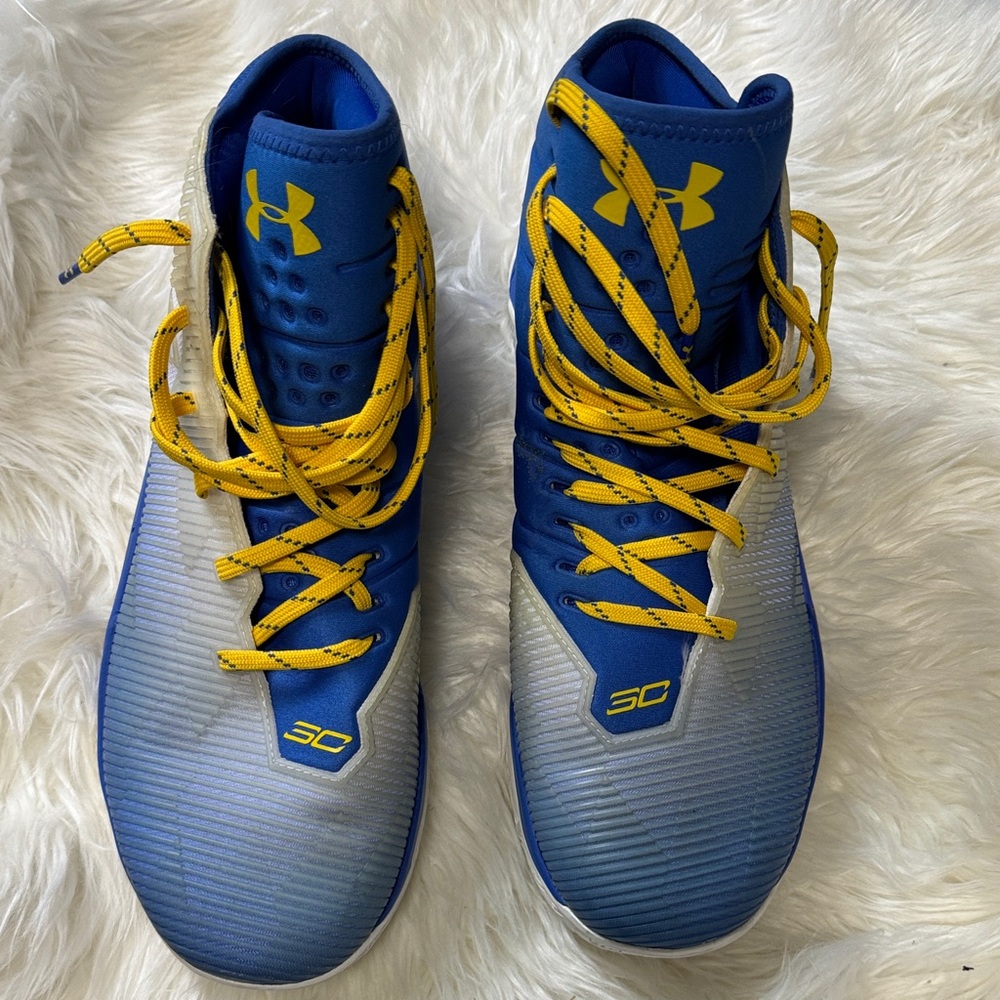 Under Armour Blue and Yellow Athletic High-Tops